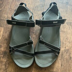 Teva Black and Gray Adjustable Sandals